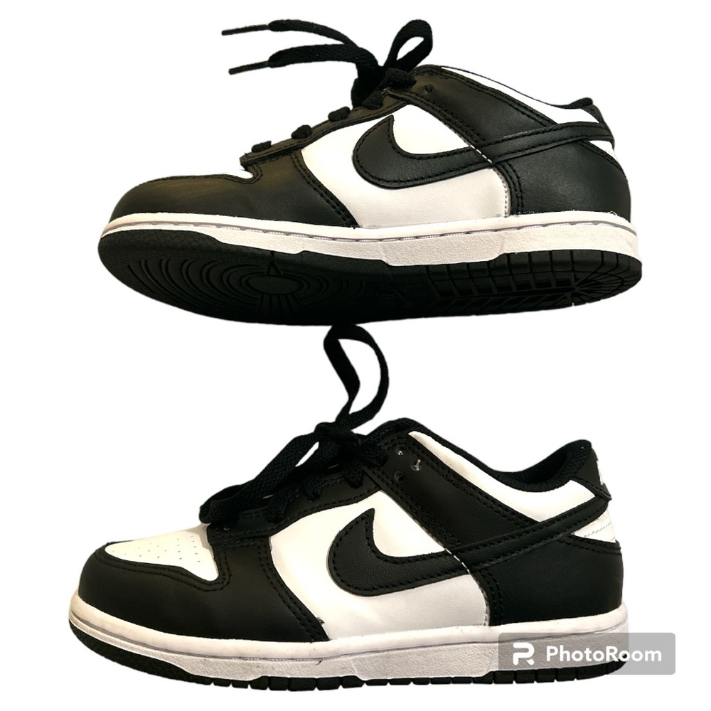 Almost New ⭐️ Nike Dunk Low Retro White/White/Black Little Kids 13C